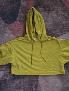 Cropped Olive Green ALO Hoodie